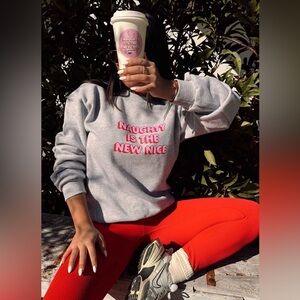 BEACH RIOT bloggers fave Amelia Sweatshirt Grey size small